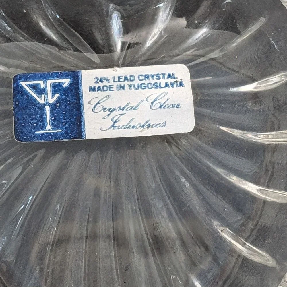 Yugoslavian Lead Crystal Heart Trinket Box